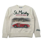 Saint Barth Maglia tinta unita con Stampa Panna per Bambino DOUGLASP PANNA SAINT BARTH 