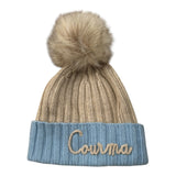 Saint Barth Cappello tinta unita con Stampa Beige per Bambina EIEIIE BEIGE SAINT BARTH 