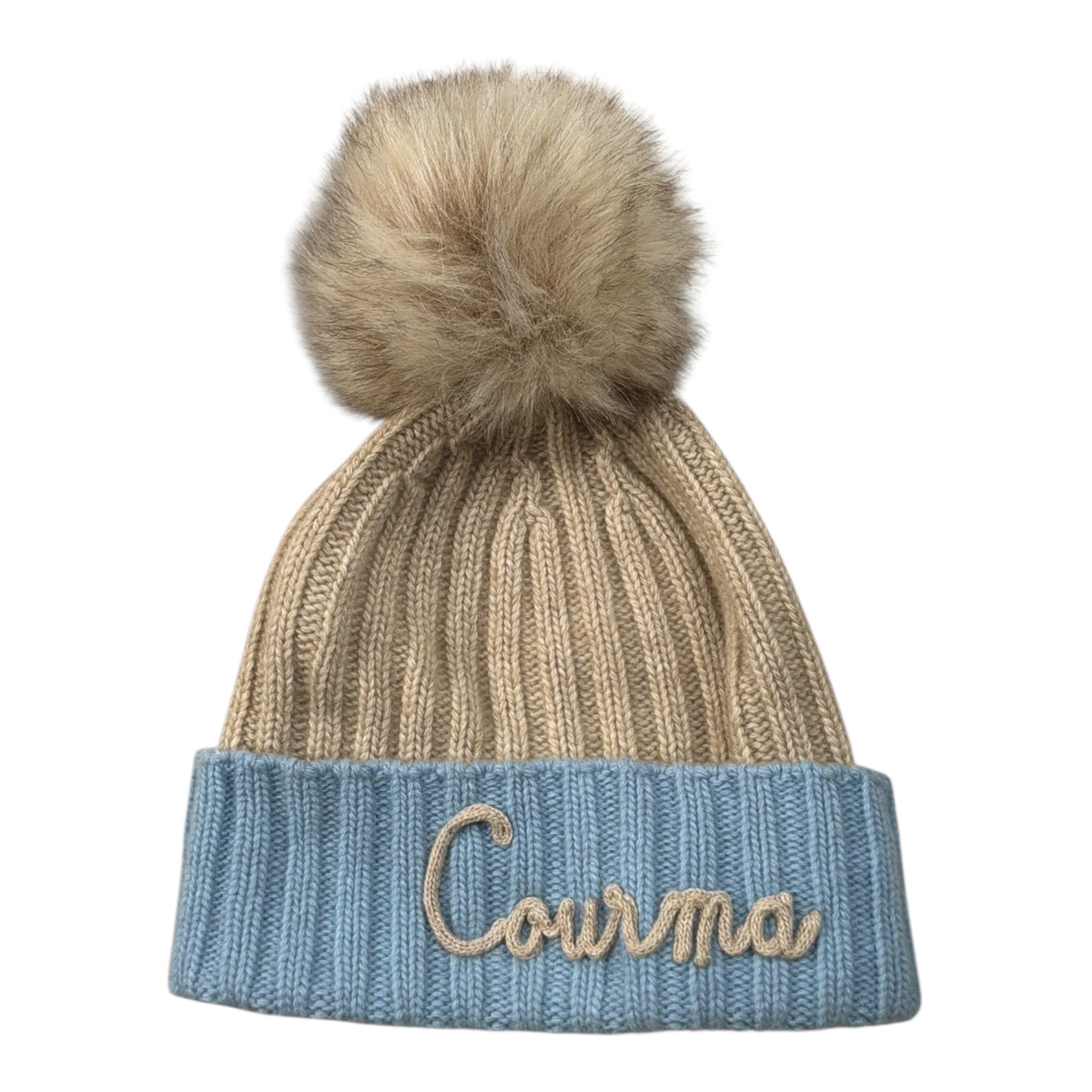 Saint Barth Cappello tinta unita con Stampa Beige per Bambina EIEIIE BEIGE SAINT BARTH 