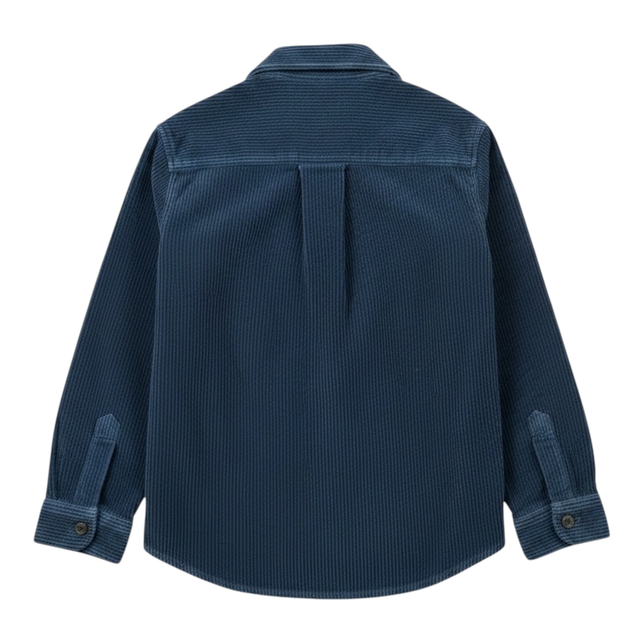 Saint Barth Camicia tinta unita In Velluto Blu per Bambino ELWOOD BLU SAINT BARTH 