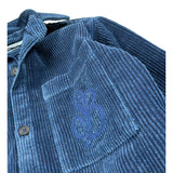 Saint Barth Camicia tinta unita In Velluto Blu per Bambino ELWOOD BLU SAINT BARTH 