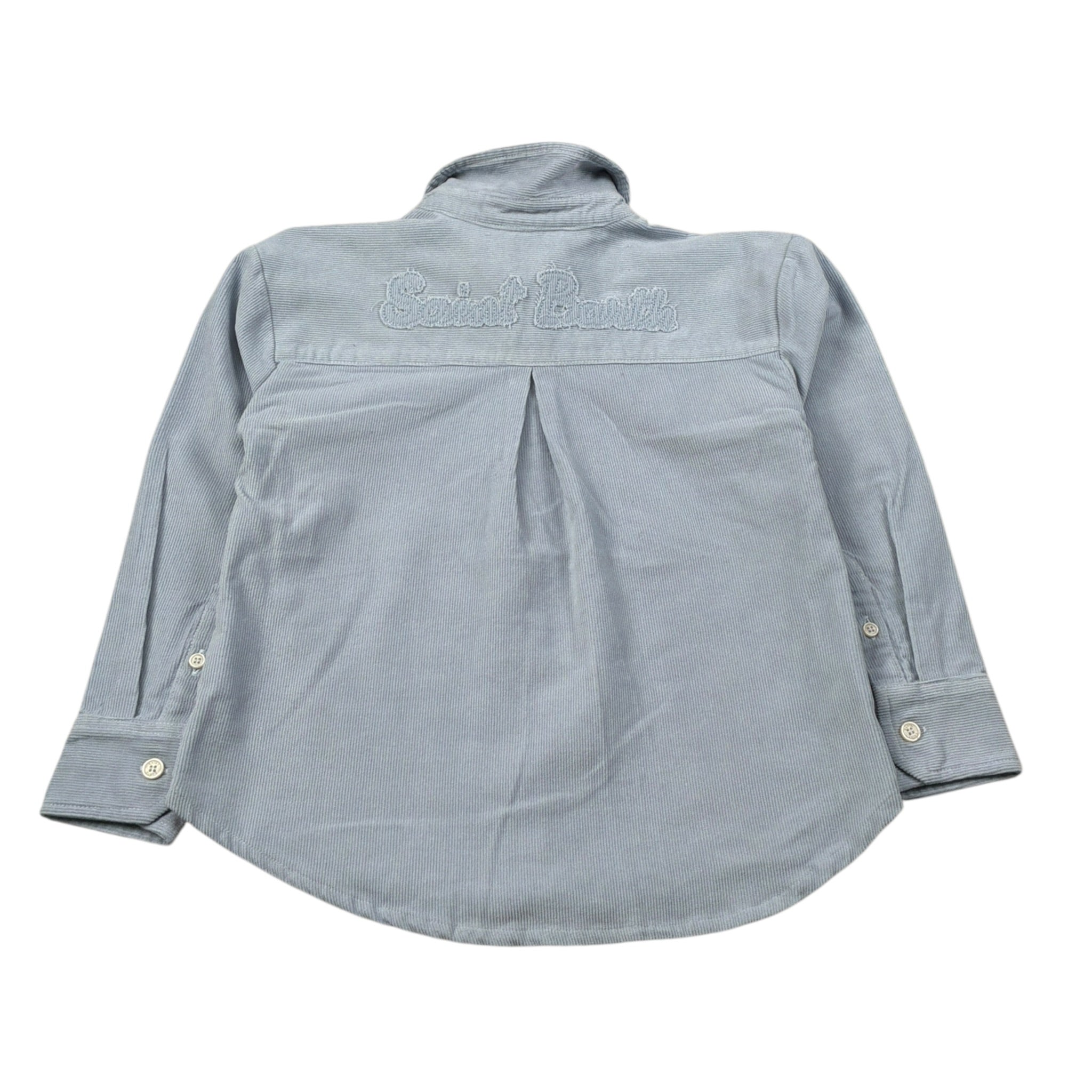 Saint Barth Camicia Manica Lunga tinta unita Azzurro per Bambino GIGY AZZURRO SAINT BARTH 