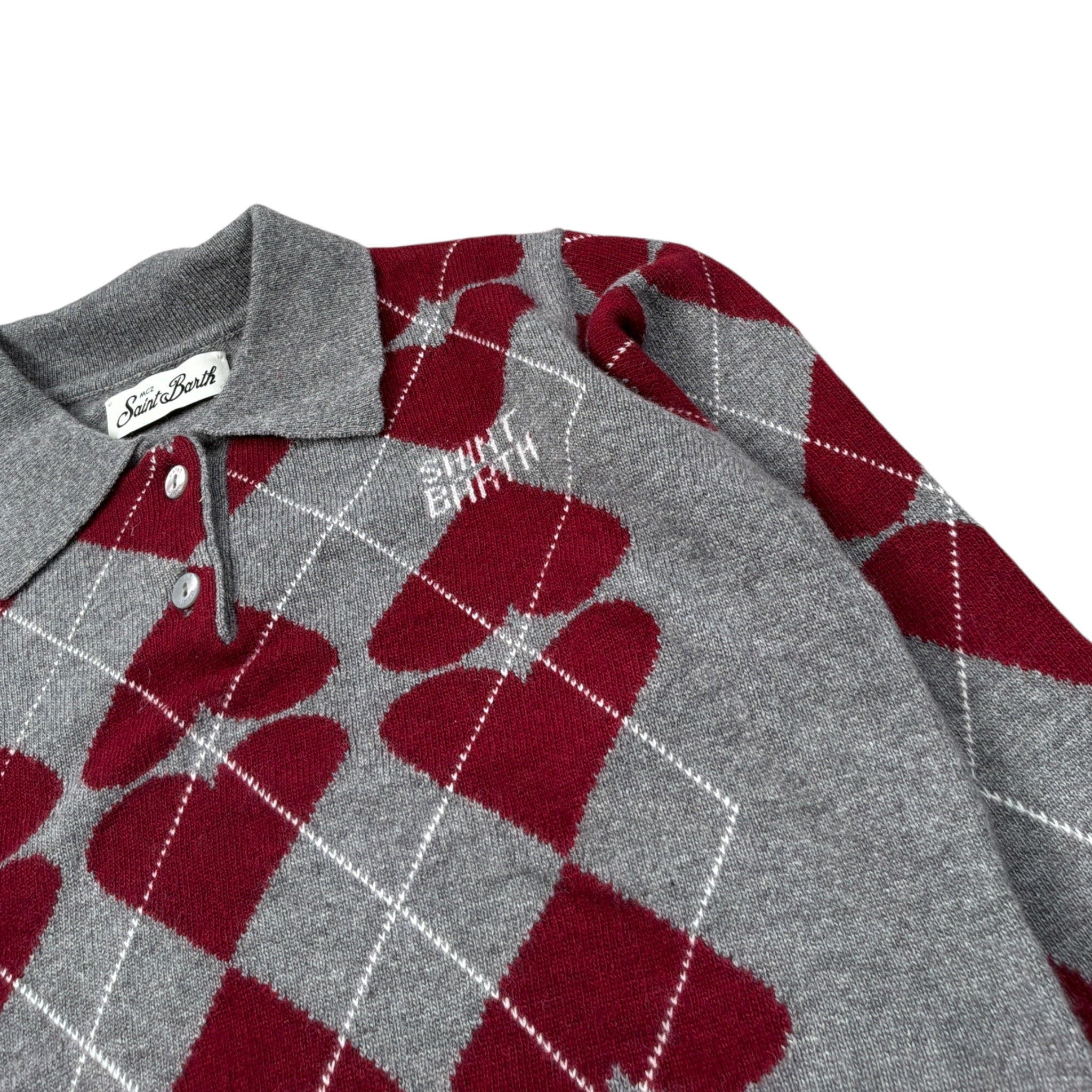 Saint Barth Maglia Bicolore con Stampa Rombo Grigio per Bambino HADIDYY GRIGIO SAINT BARTH 