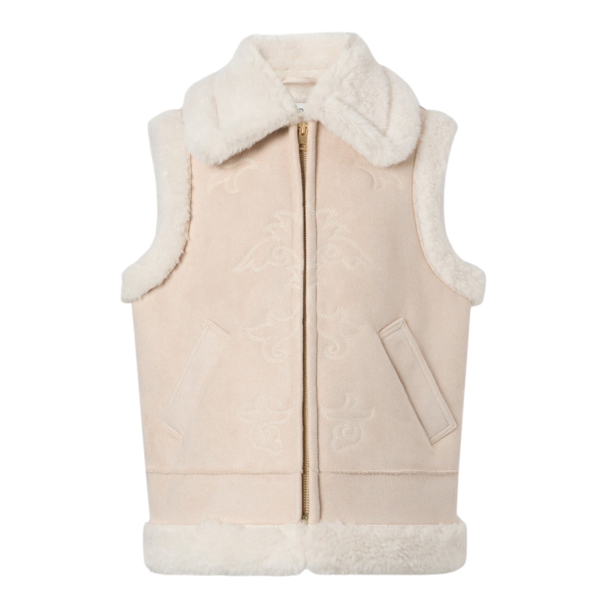 Saint Barth Montone Smanicato tinta unita Beige per Bambina HES002 BEIGE SAINT BARTH 
