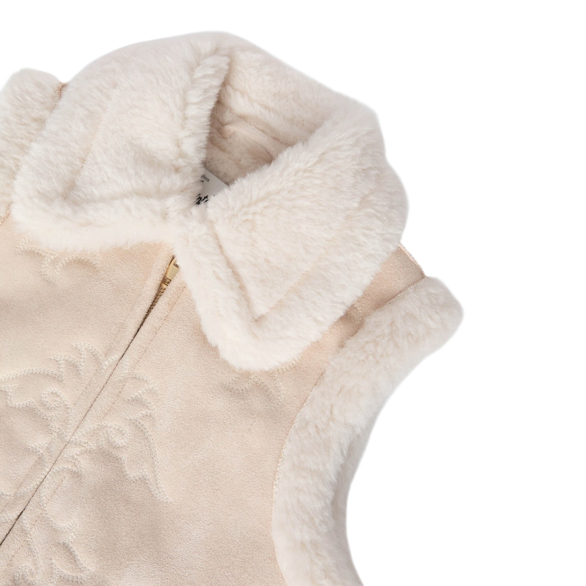 Saint Barth Montone Smanicato tinta unita Beige per Bambina HES002 BEIGE SAINT BARTH 
