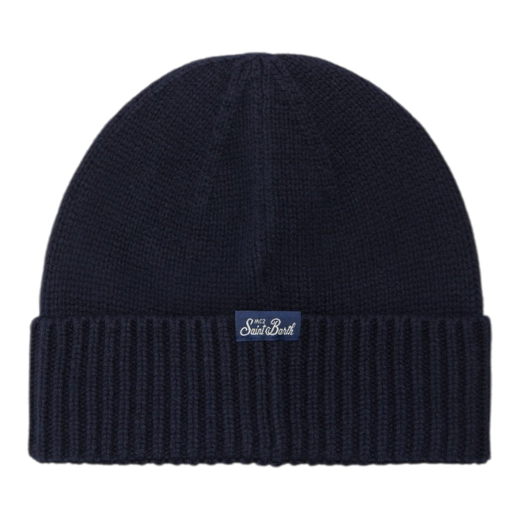 Saint Barth Cappello tinta unita con Ricamo Blu per Neonato HOLDENN BLU SAINT BARTH 