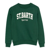 Saint Barth Felpa tinta unita con Stampa Verde per Neonato HUT00040040IN VERDE SAINT BARTH 