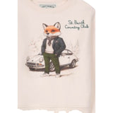 Saint Barth Felpa Chiusa Girocollo tinta unita con Stampa Panna per Bambino HUT000401035I PANNA SAINT BARTH 