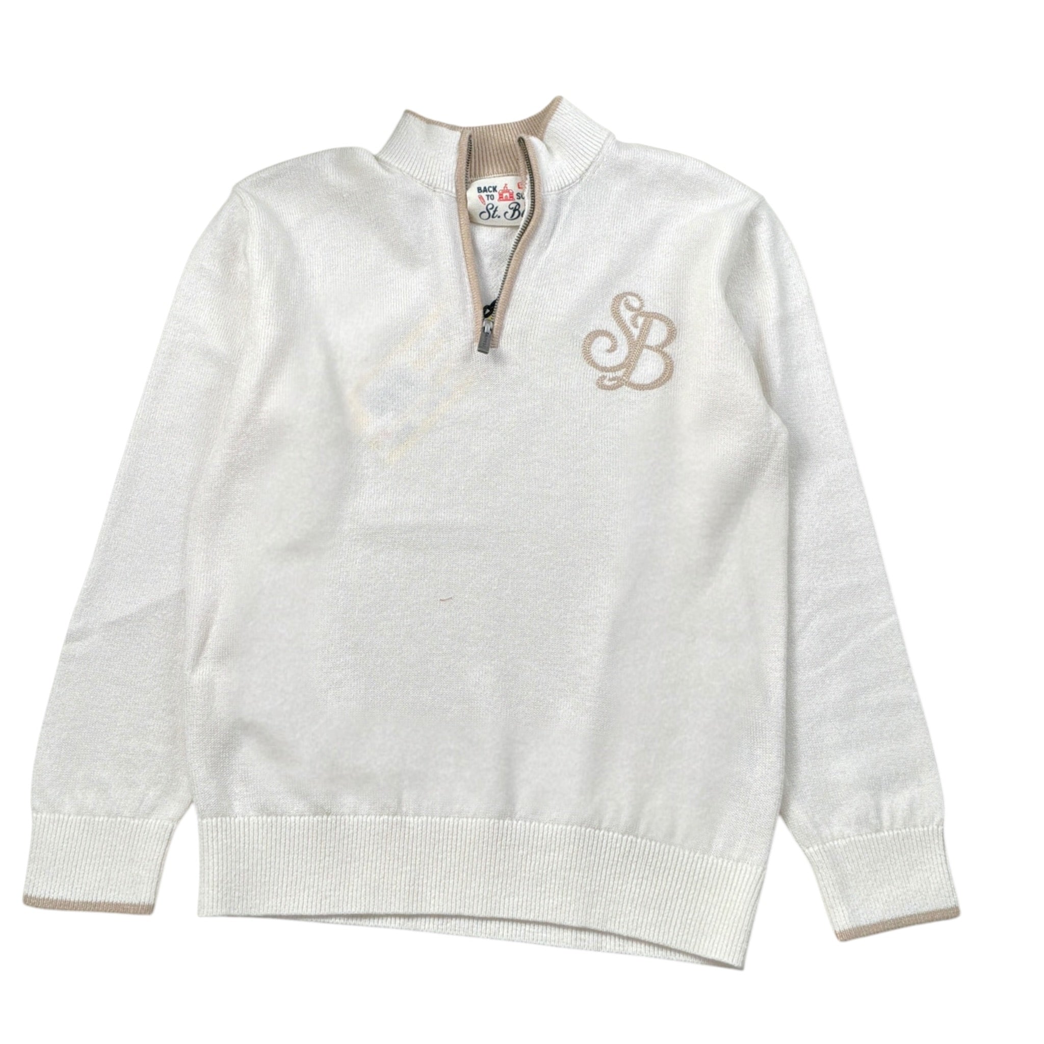 Saint Barth Maglia Girocollo con Stampa Panna per Bambino JERMYNY PANNA SAINT BARTH 