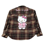 Saint Barth Camicia Manica Lunga Stampa Fantasia Marrone per Bambina LULLY MARRONE SAINT BARTH 