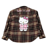 Saint Barth Camicia Manica Lunga Stampa Fantasia Marrone per Bambina LULLY MARRONE SAINT BARTH 