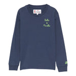 Saint Barth Shirt Girocollo tinta unita con Stampa Blu per Bambino LUT0003 BLU SAINT BARTH 