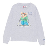Saint Barth Shirt Girocollo tinta unita con Stampa Grigio per Neonato LUT005 GRIGIO SAINT BARTH 