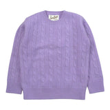 Saint Barth Maglia tinta unita con Trecce Lilla per Neonata LYL00400392L LILLA SAINT BARTH 