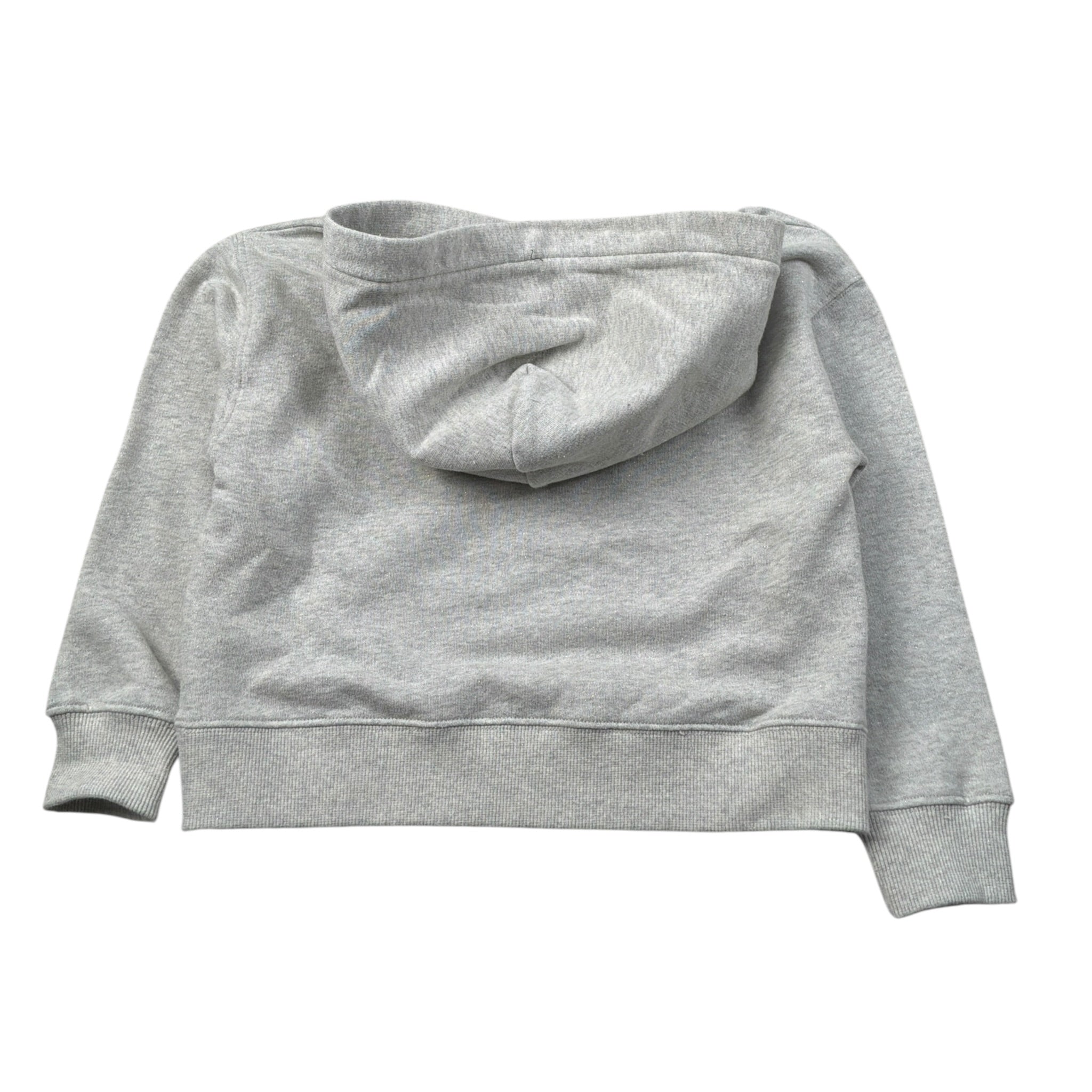 Saint Barth Felpa Chiusa con Cappuccio tinta unita con Stampa Grigio per Bambina MINDY771 GRIGIO SAINT BARTH 