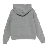 Saint Barth Felpa Chiusa con Cappuccio tinta unita con Perle Grigio per Bambina MINDY GRIGIO SAINT BARTH 