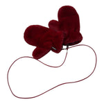 Saint Barth Guanti In Pelliccia tinta unita Rosso per Bambina MUFFY ROSSO SAINT BARTH 