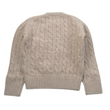 Saint Barth Maglia tinta unita con Trecce Beige per Neonato NIX000200031I BEIGE SAINT BARTH 