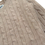 Saint Barth Maglia tinta unita con Trecce Beige per Neonato NIX000200031I BEIGE SAINT BARTH 
