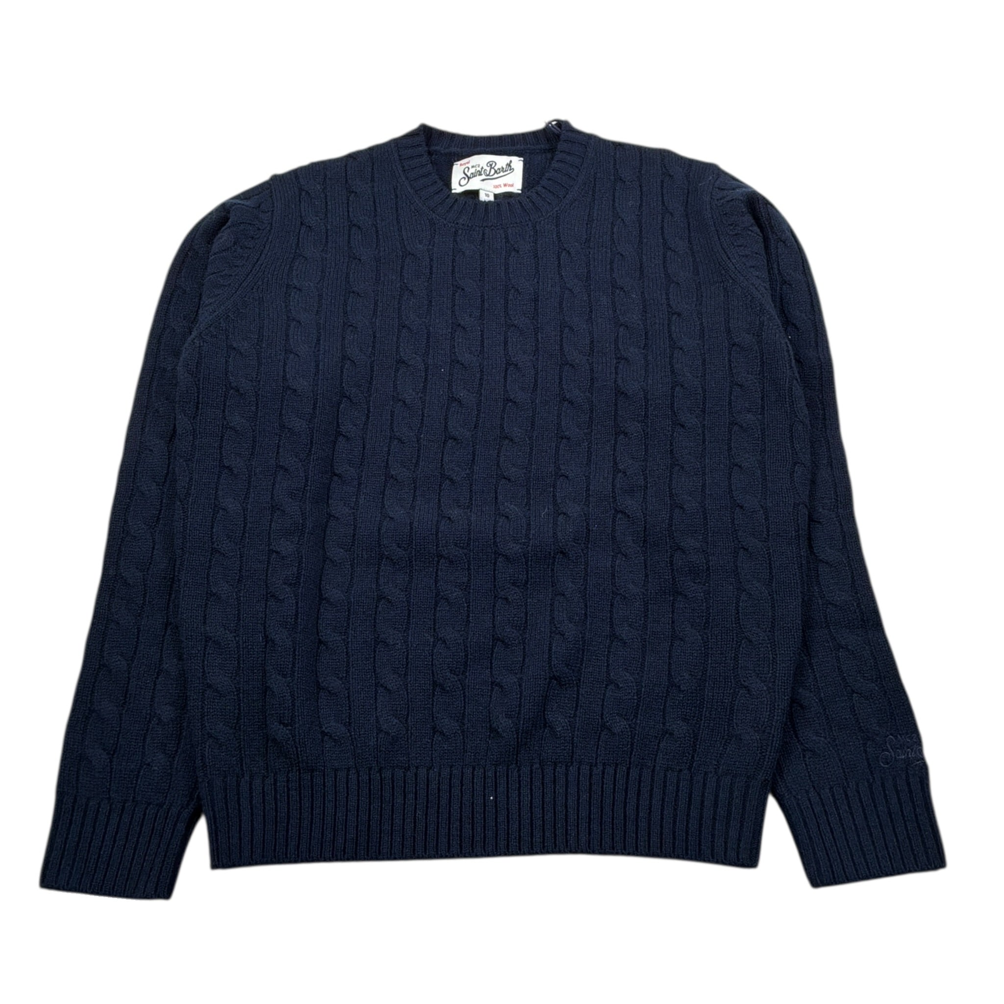 Saint Barth Maglia Girocollo tinta unita Blu per Bambino NIX0002 BLU SAINT BARTH 