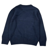 Saint Barth Maglia Girocollo tinta unita con Stampa Blu per Bambino NONCOLPA BLU SAINT BARTH 