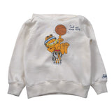 Saint Barth Felpa tinta unita con Cappuccio E Stampa Panna per Bambino OLI0001 PANNA SAINT BARTH 