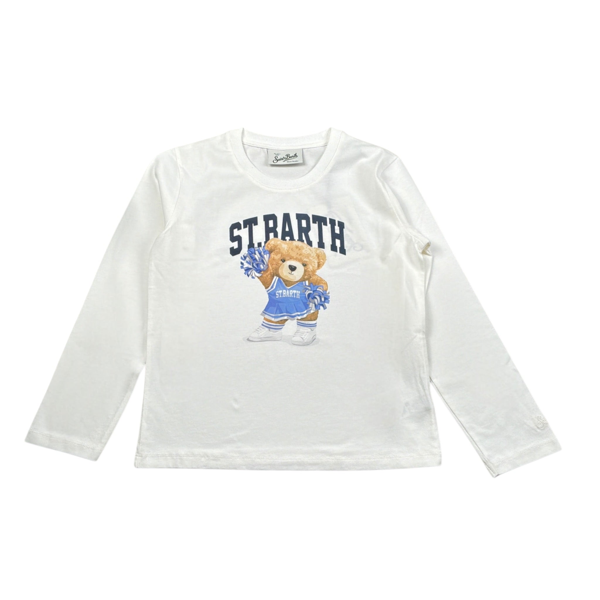 Saint Barth Shirt Girocollo tinta unita con Stampa Bianco per Neonata PENN00101192IN BIANCO SAINT BARTH 