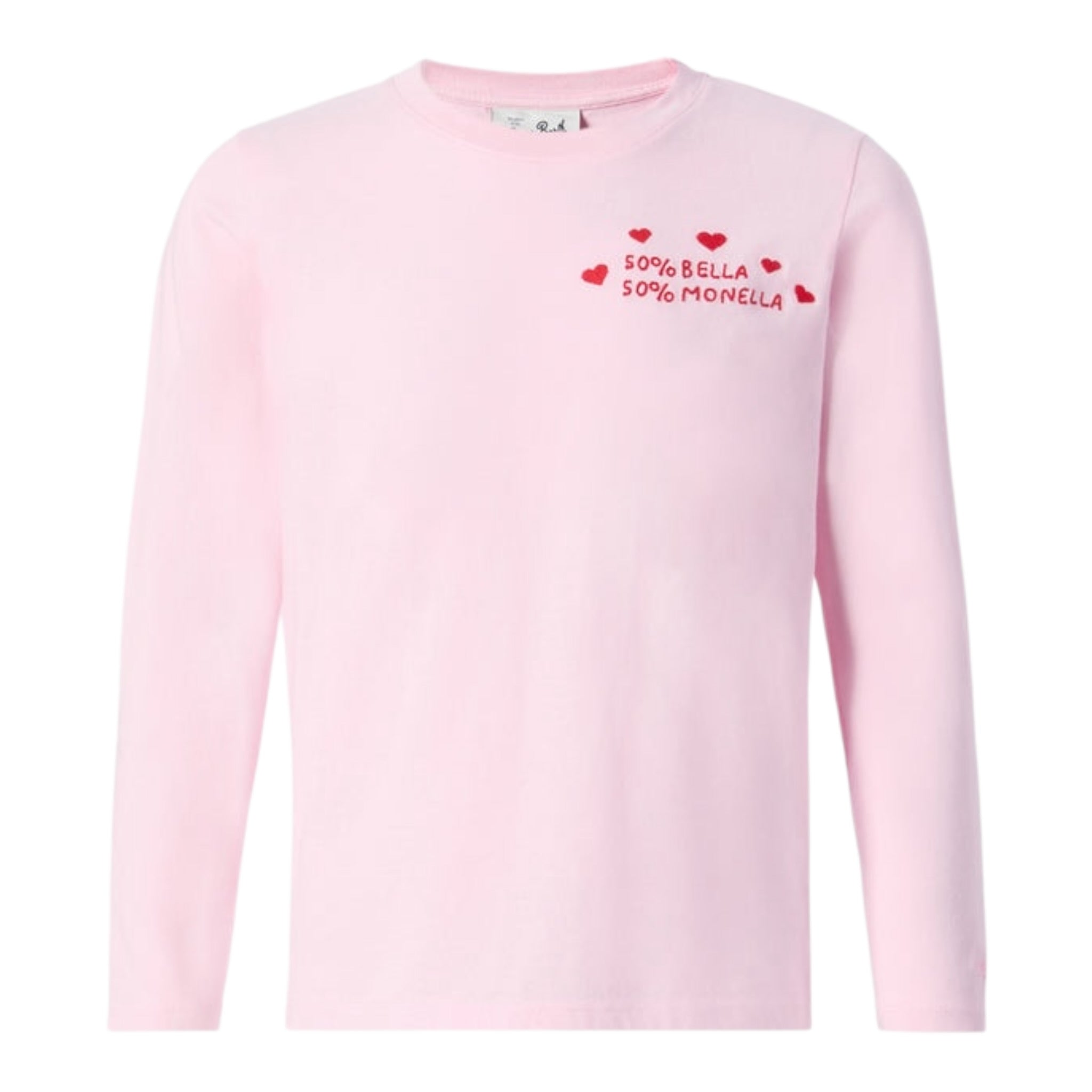 Saint Barth Shirt Girocollo tinta unita con Stampa Rosa per Neonata PENN00101278IN ROSA SAINT BARTH 