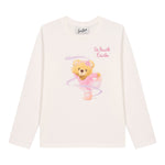 Saint Barth Shirt Girocollo tinta unita con Stampa Panna per Neonata PENNY PANNA SAINT BARTH 