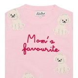 Saint Barth Maglia tinta unita con Stampa Rosa per Neonata PRC0000502277I ROSA SAINT BARTH 
