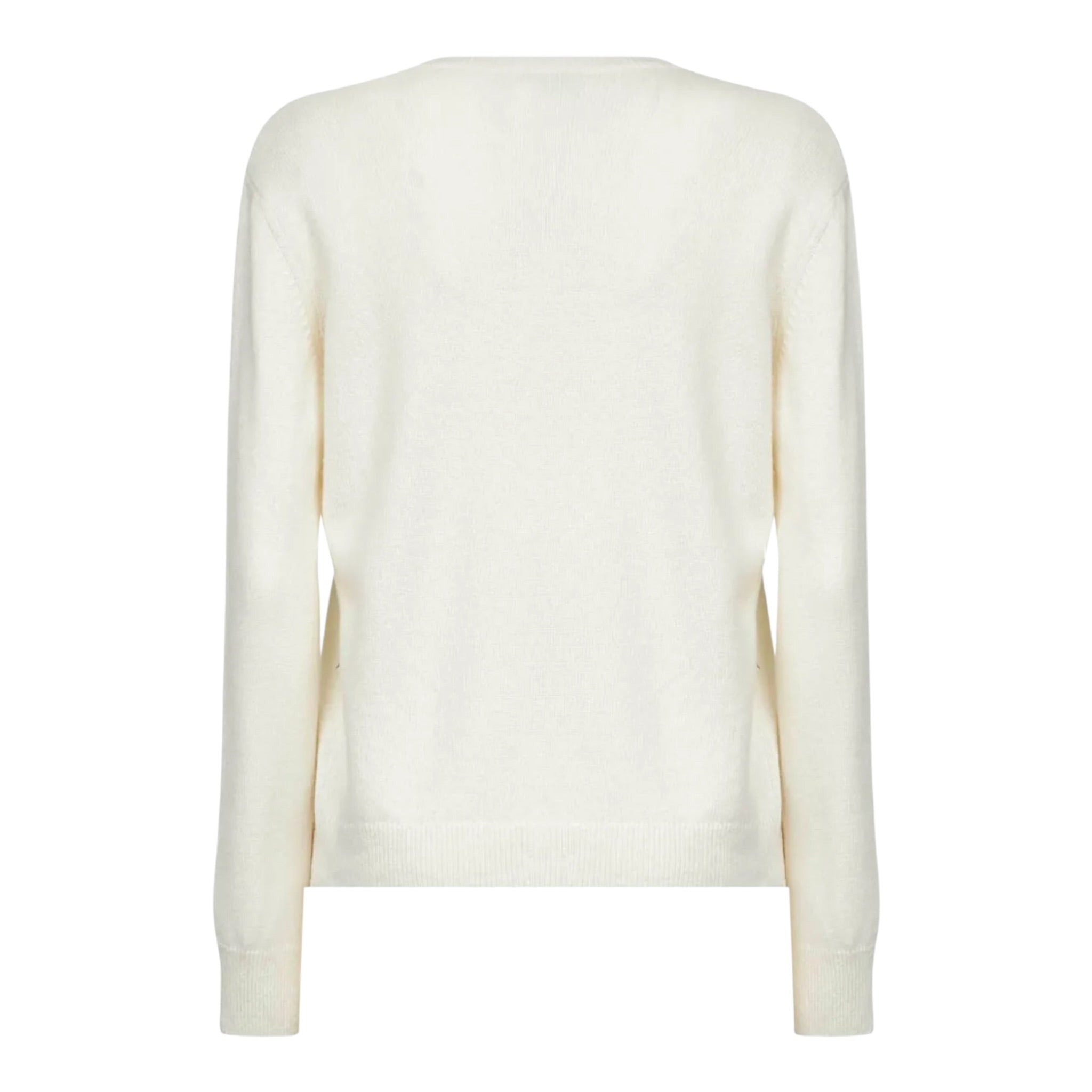 Saint Barth Maglia tinta unita con Stampa Panna per Bambina PRC000100433 PANNA SAINT BARTH 