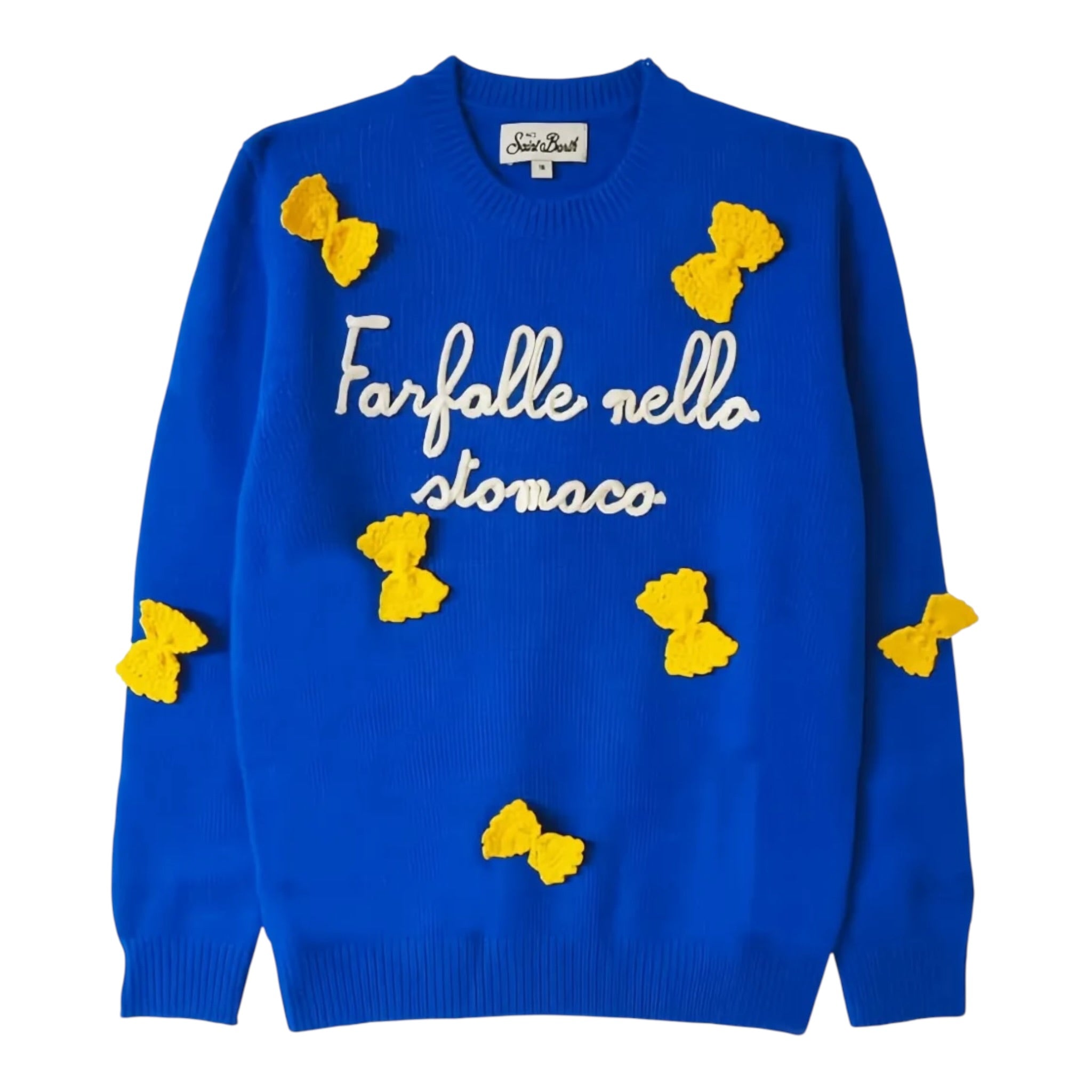 Saint Barth Maglia tinta unita con Stampa Cobalto per Bambina PRC000102378I COBALTO SAINT BARTH 