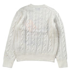 Saint Barth Maglia Girocollo tinta unita con Stampa Panna per Bambina PRC00023 PANNA SAINT BARTH 