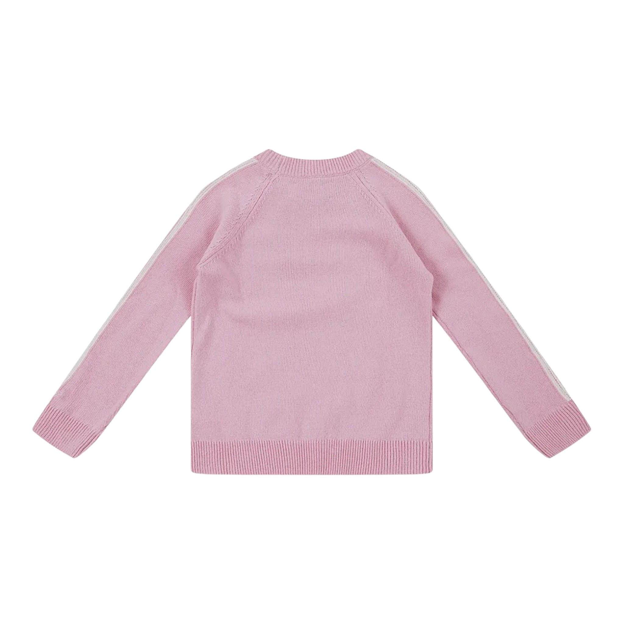 Saint Barth Maglia tinta unita con Stampa Rosa per Bambina PRC0014 ROSA SAINT BARTH 