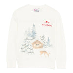 Saint Barth Maglia tinta unita con Stampa Panna per Bambina PRC001500372I PANNA SAINT BARTH 