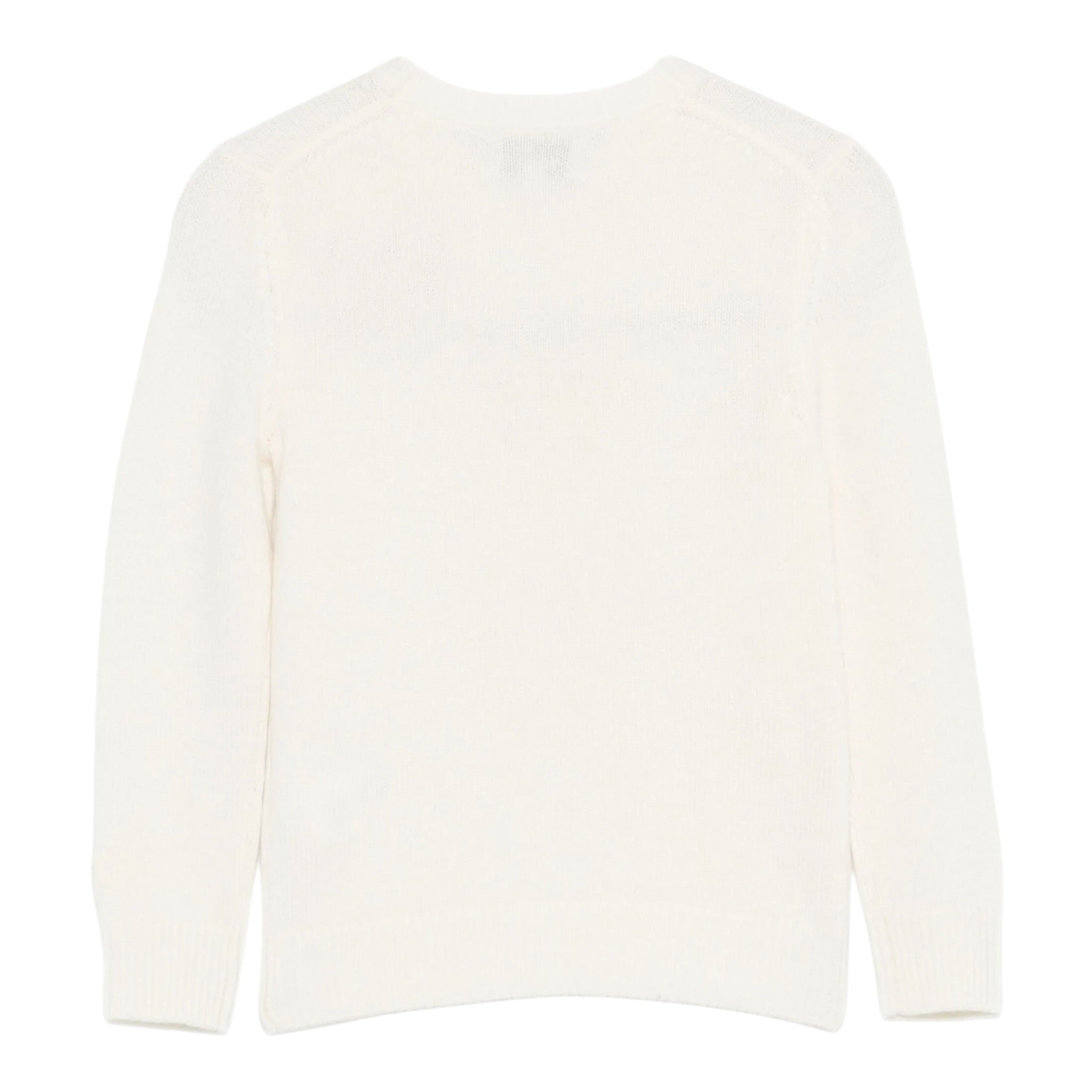 Saint Barth Maglia tinta unita con Stampa Panna per Bambina PRC0015 PANNA SAINT BARTH 