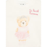 Saint Barth Maglia tinta unita con Stampa Panna per Bambina PRC0015 PANNA SAINT BARTH 