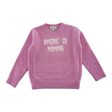 Saint Barth Maglia tinta unita con Stampa Rosa per Bambina PRC0017 ROSA SAINT BARTH 