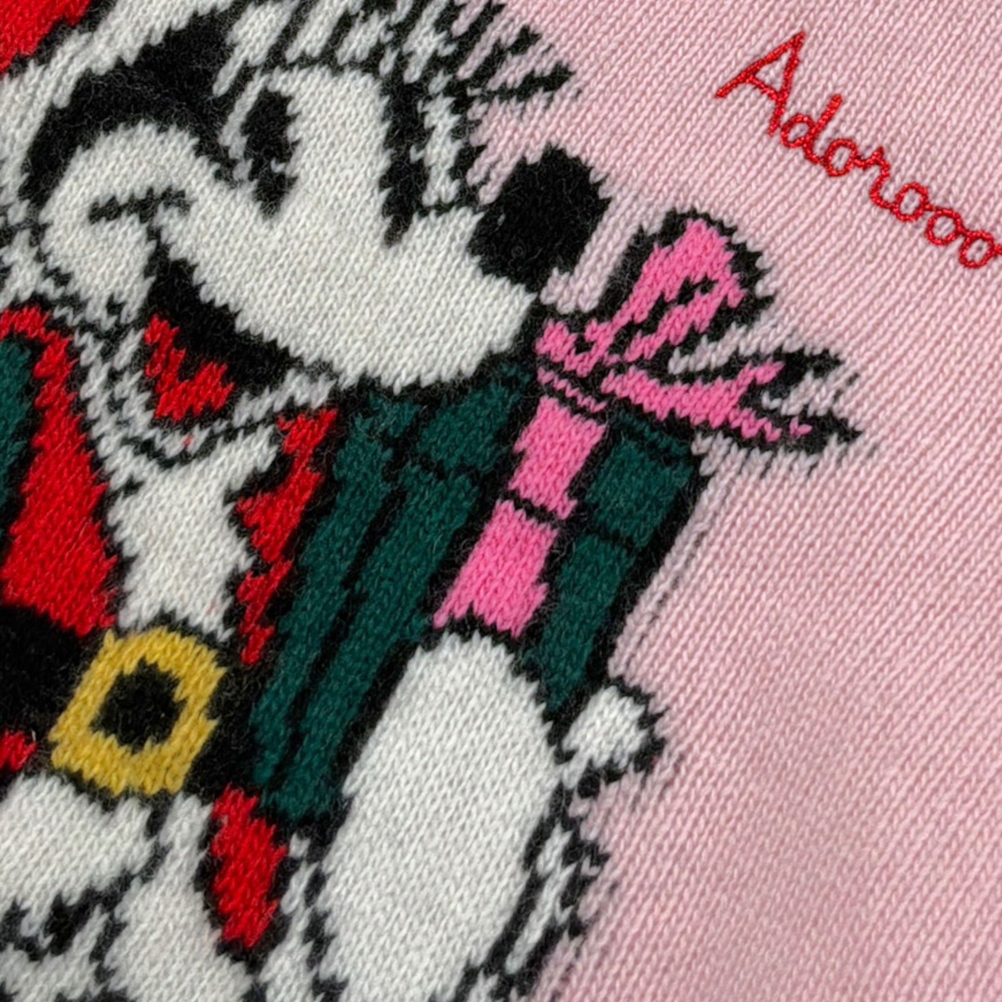 Saint Barth Maglia Girocollo tinta unita con Stampa Rosa per Bambina PRINCESSMINNIE ROSA SAINT BARTH 