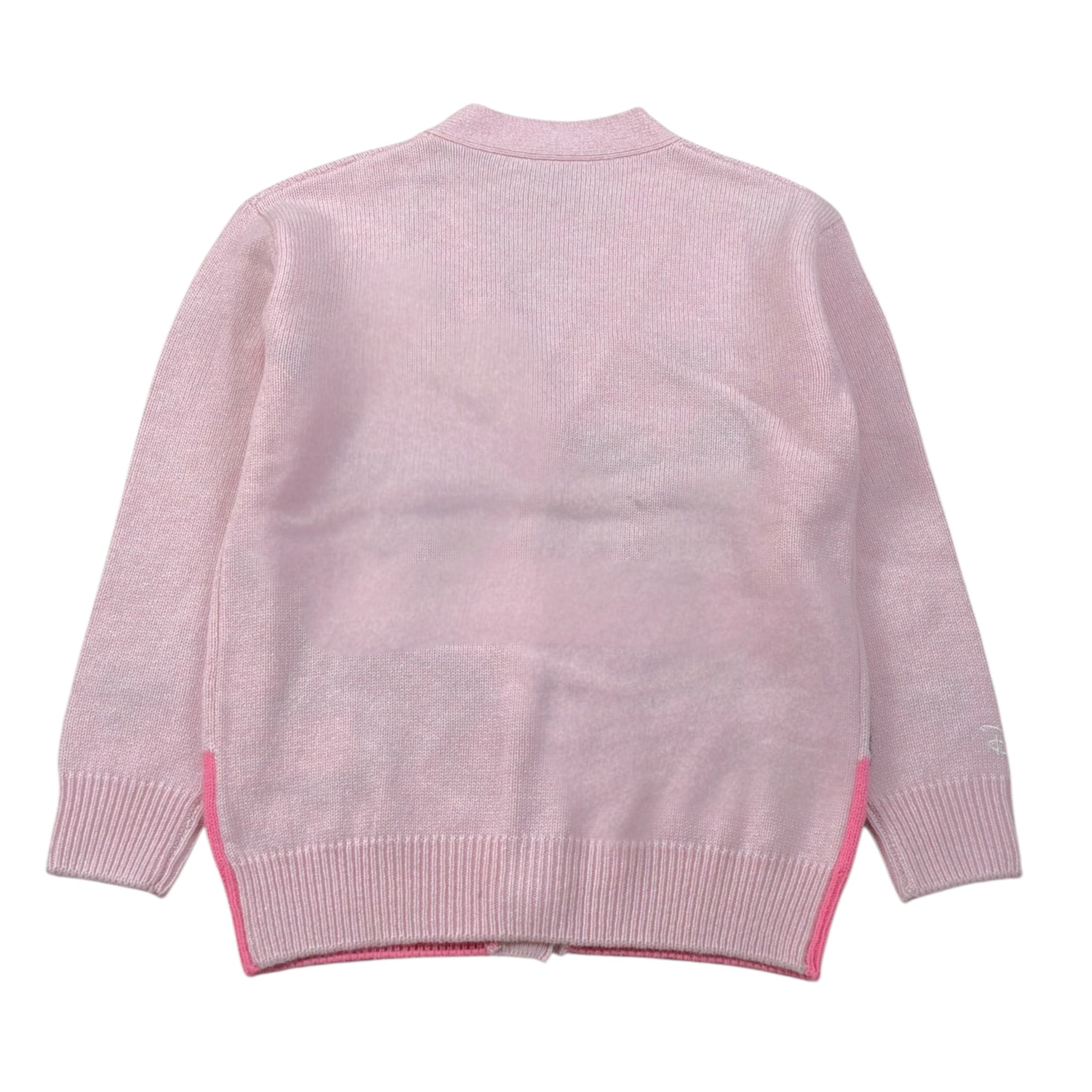 Saint Barth Cardigan tinta unita con Stampa Rosa per Bambina SASIJR ROSA SAINT BARTH 