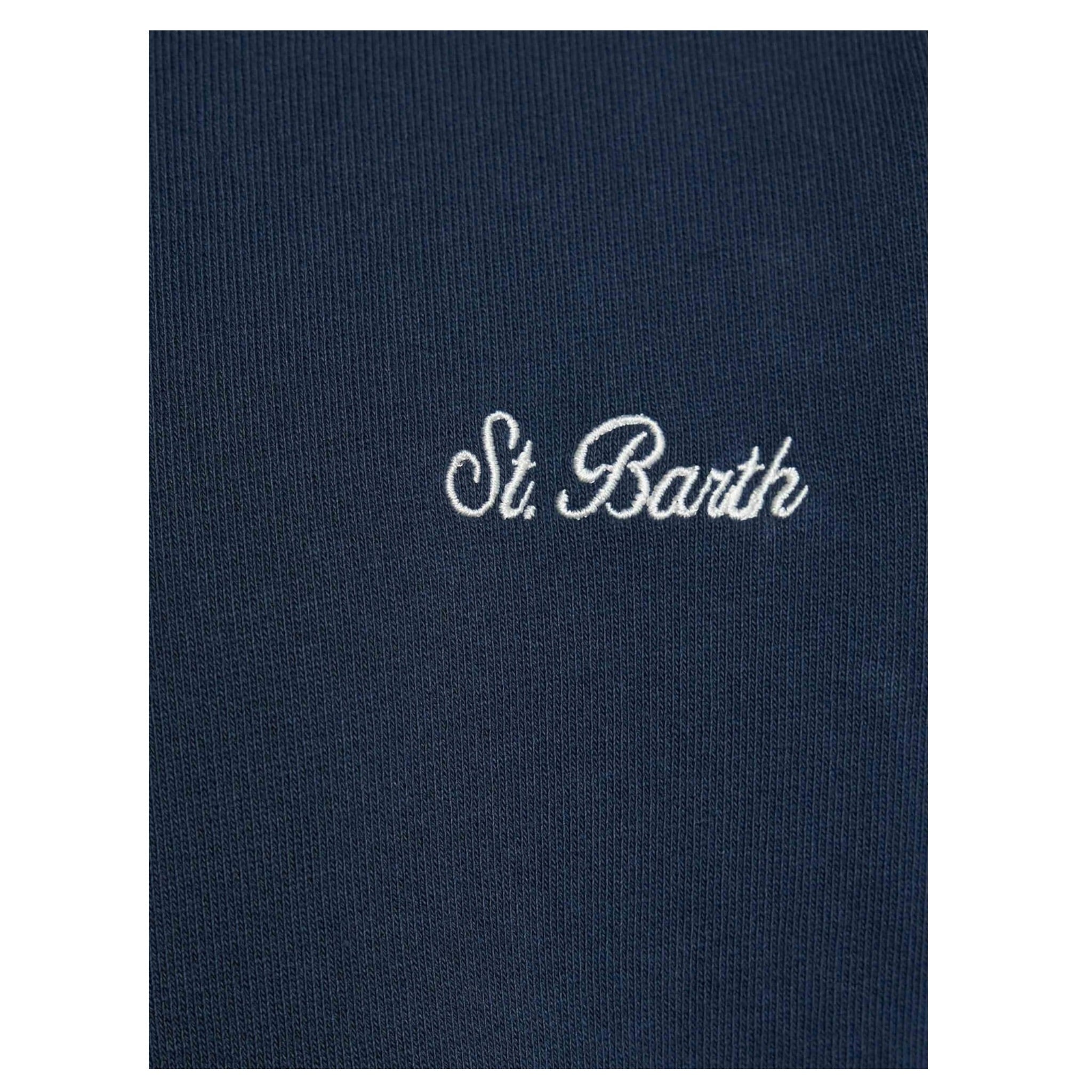 Saint Barth Felpa Chiusa Girocollo tinta unita Blu per Bambino SB61EMB BLU SAINT BARTH 