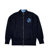 Saint Barth Maglia tinta unita con Zip E Logo Blu per Bambino SBLEGACY BLU SAINT BARTH 