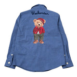Saint Barth Camicia Manica Lunga tinta unita Azzurro per Bambino SEEFELD AZZURRO SAINT BARTH 