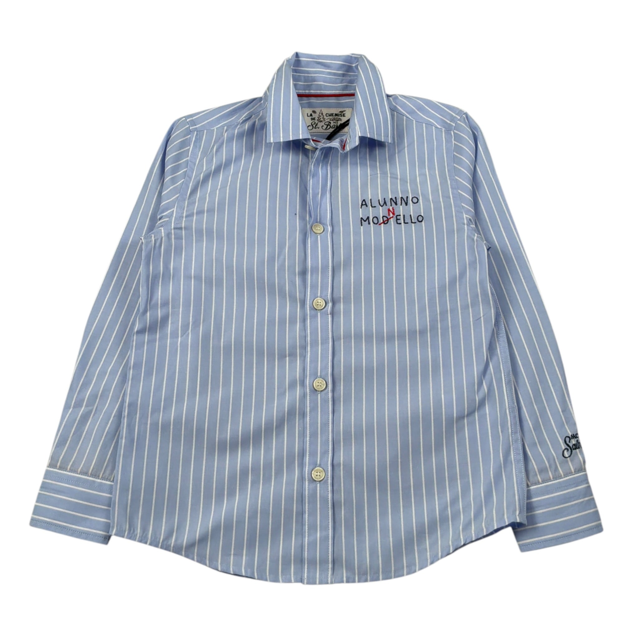 Saint Barth Camicia Manica Lunga tinta unita Azzurro per Bambino SEEFLEDD AZZURRO SAINT BARTH 