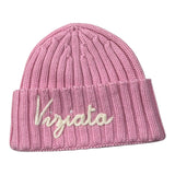Saint Barth Cappello tinta unita con Logo Rosa per Bambina WENG0188 ROSA SAINT BARTH 