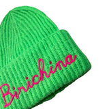 Saint Barth Cappello tinta unita con Stampa Verde Fluo per Bambina WENGENX VERDE FLUO SAINT BARTH 