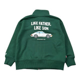 Saint Barth Felpa tinta unita con Zip E Stampa Verde per Bambina WILTONJR VERDE SAINT BARTH 