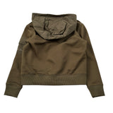 Saint Barth Felpa tinta unita con Cappuccio E Zip Verde per Bambino WINDSOR VERDE SAINT BARTH 