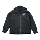 Saint Barth Felpa tinta unita con Zip E Cappuccio Nero per Bambina ZADIEJR NERO SAINT BARTH 