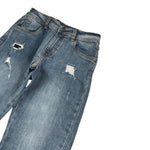 Sarabanda Jeans tinta unita con Girovita Regolabile Azzurro per Bambino 07166 AZZURRO SARABANDA 